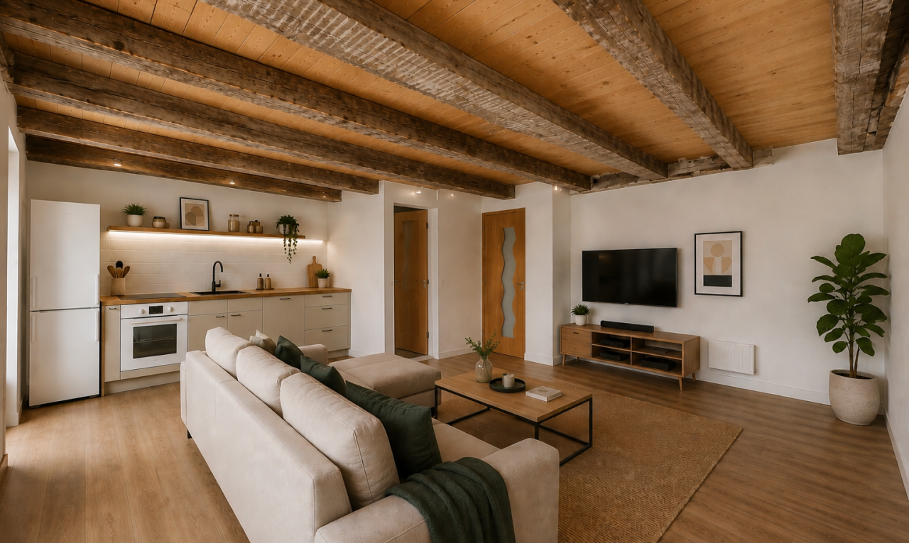pièce vide avec inside property, sol en béton, concrete floor, cloison sèche, et drywall