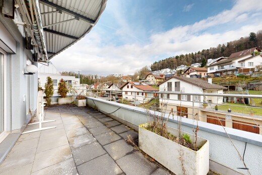 balcony with a residential view
