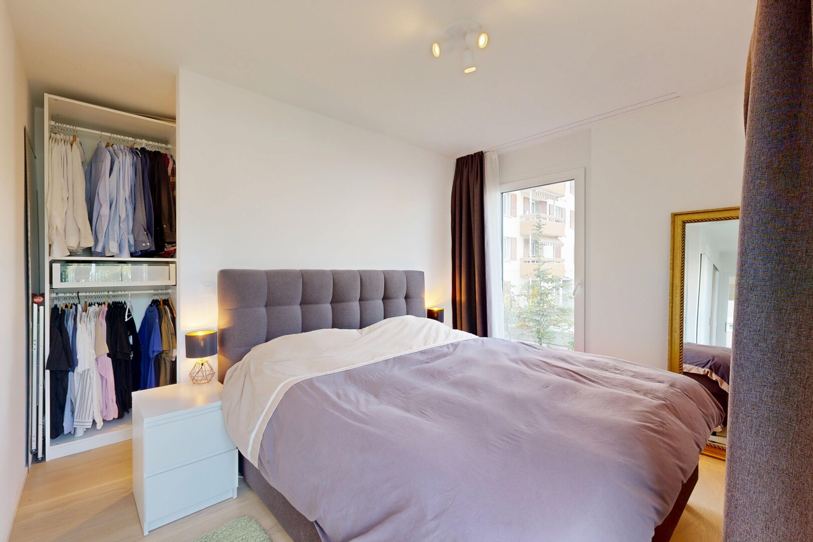 room featuring a closet and wood finished floors
