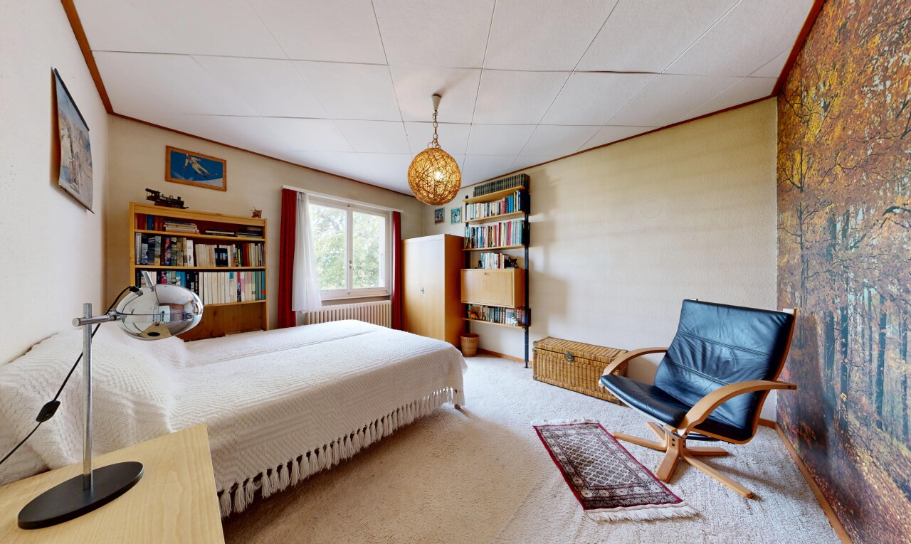 chambre avec carpet, moquette, lumière naturelle, radiateur, et inside property