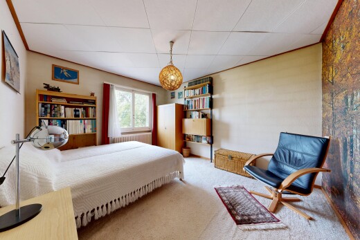 chambre avec carpet, moquette, lumière naturelle, radiateur, et inside property