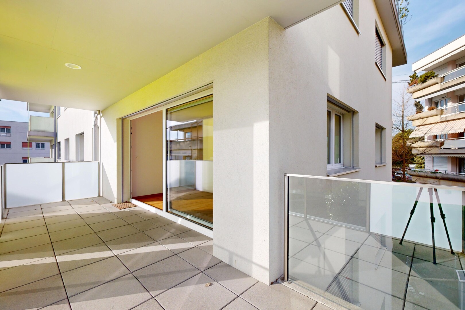 terrace with a balcony
