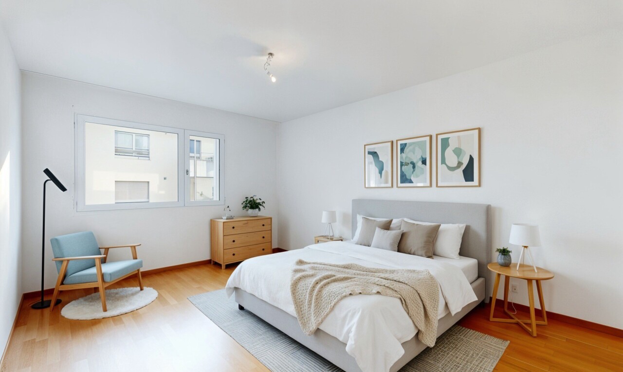 room with light wood-style floors