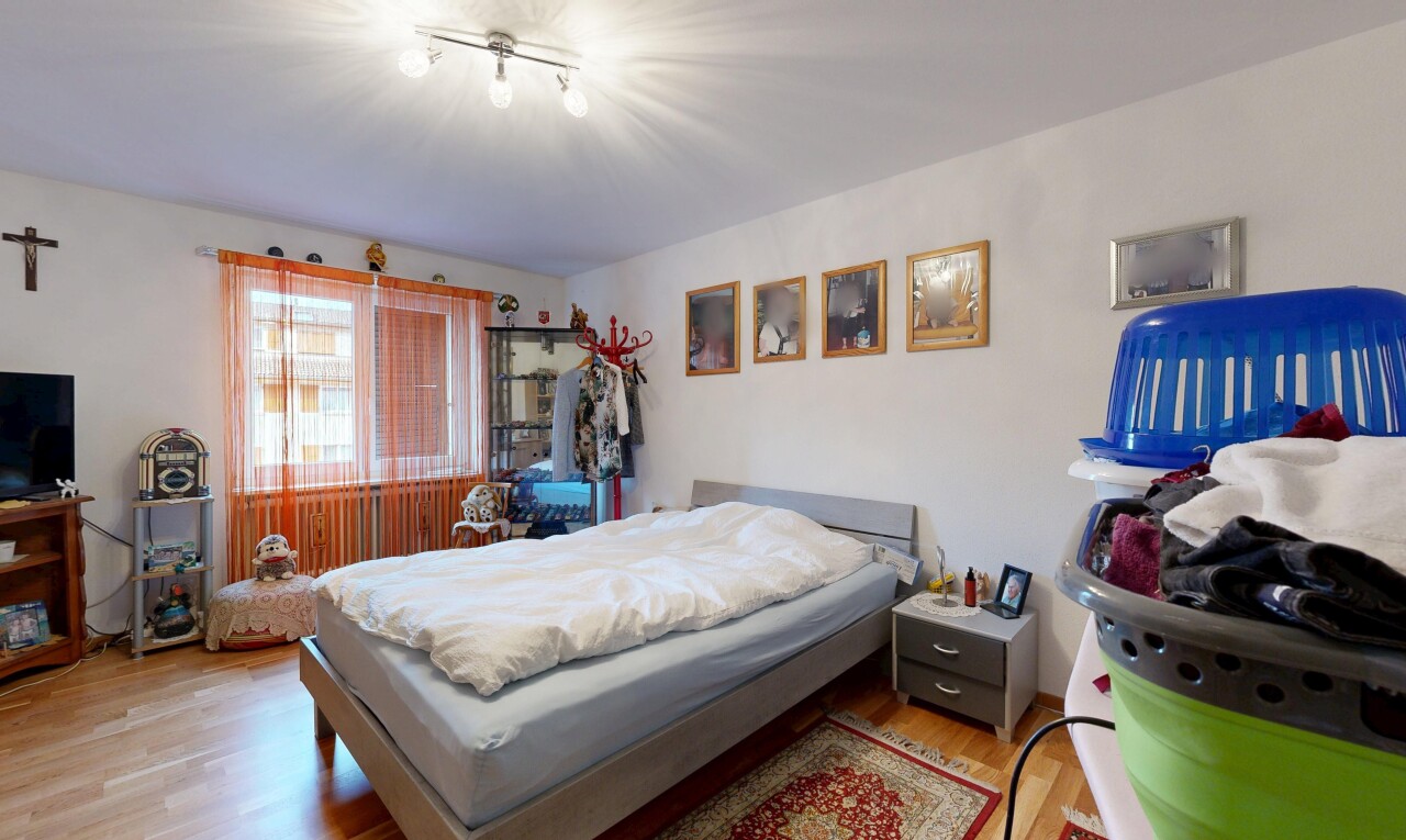 room / bedroom featuring wood finished floors