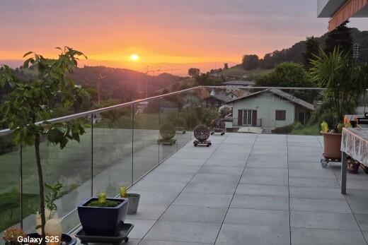 balkon mit from property und dusk