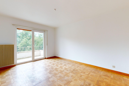 pièce vide avec parquet et lumière naturelle
