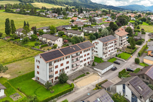 exterior space with a mountain view