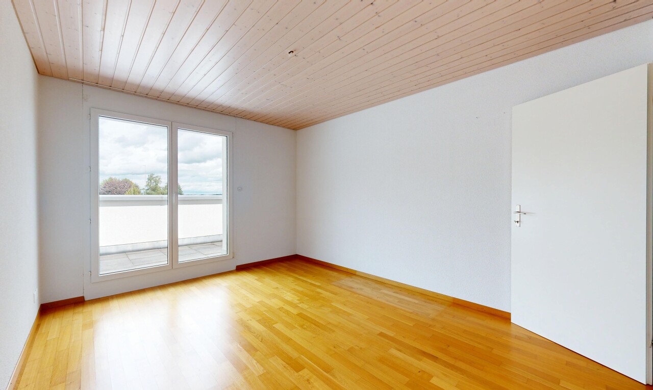 leerer raum mit holzdecke, wood ceiling, natürliches licht, natural light, und inside property