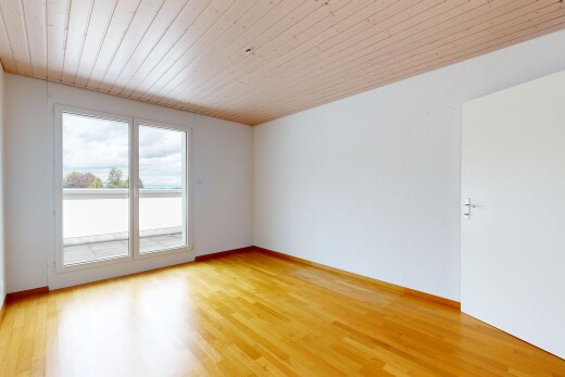 pièce vide avec plafond en bois, wood ceiling, lumière naturelle, natural light, et inside property