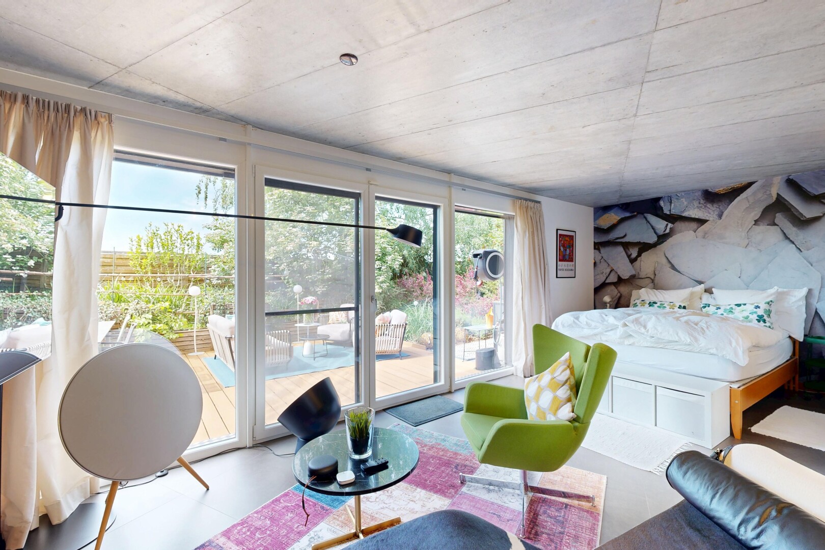 view of living / dining area