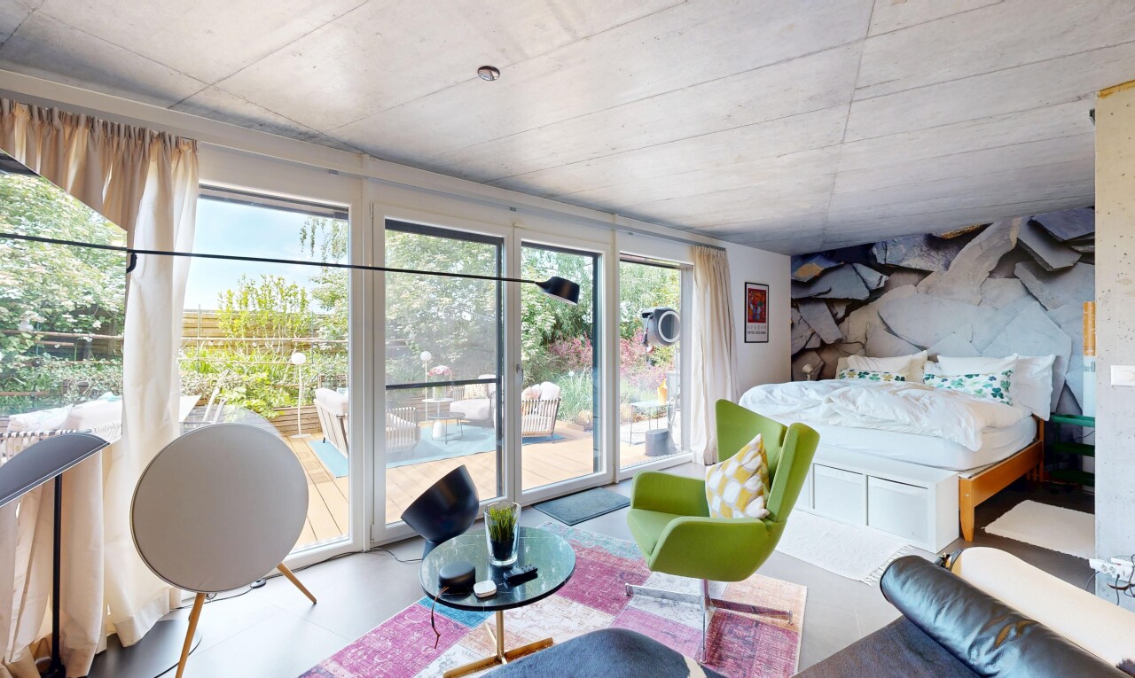 view of living / dining area