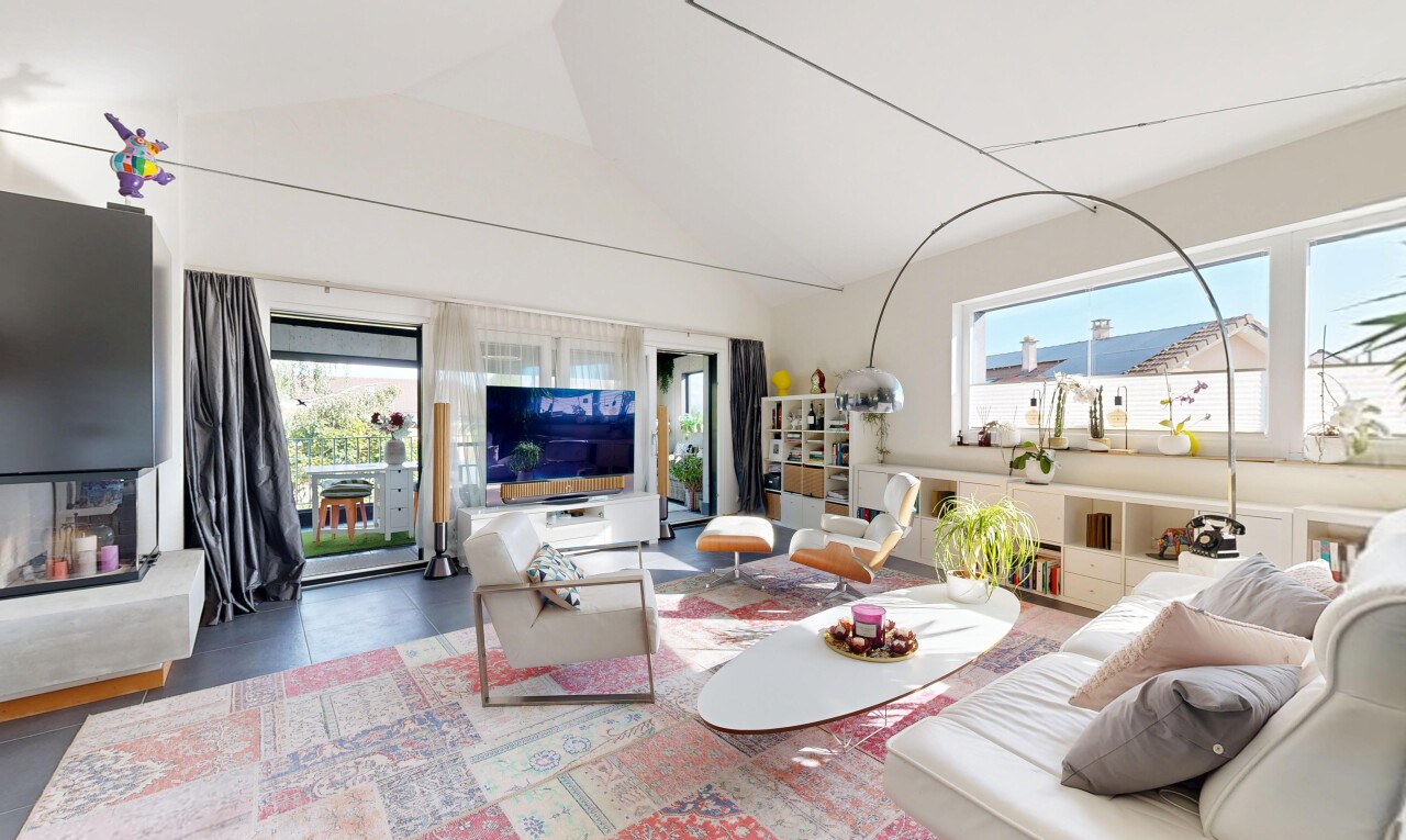 living room featuring healthy amount of natural light