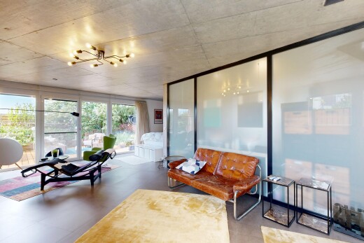 living room featuring expansive windows