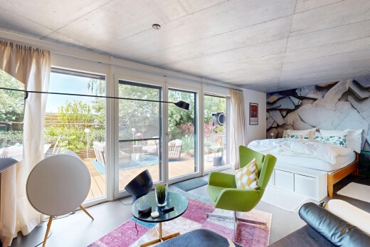 view of living / dining area