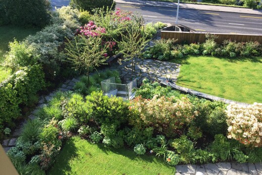 garten mit zaun und rasen