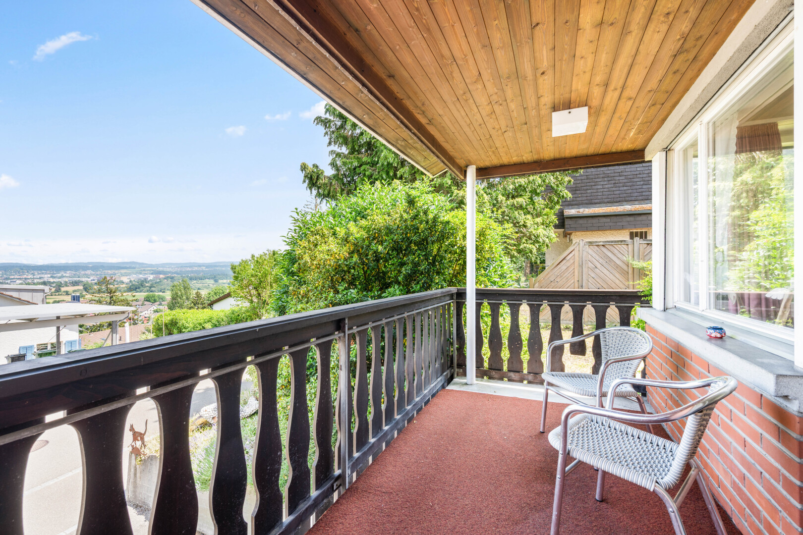 balkon mit balkon, from property, day time, und view focus