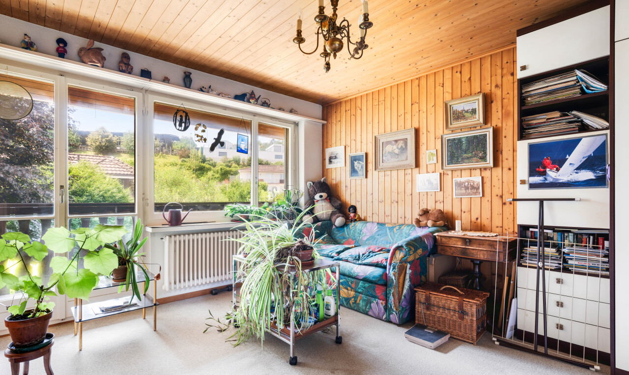 wohnzimmer mit holzwand, wood wall, dated wood wall, teppich, und carpet