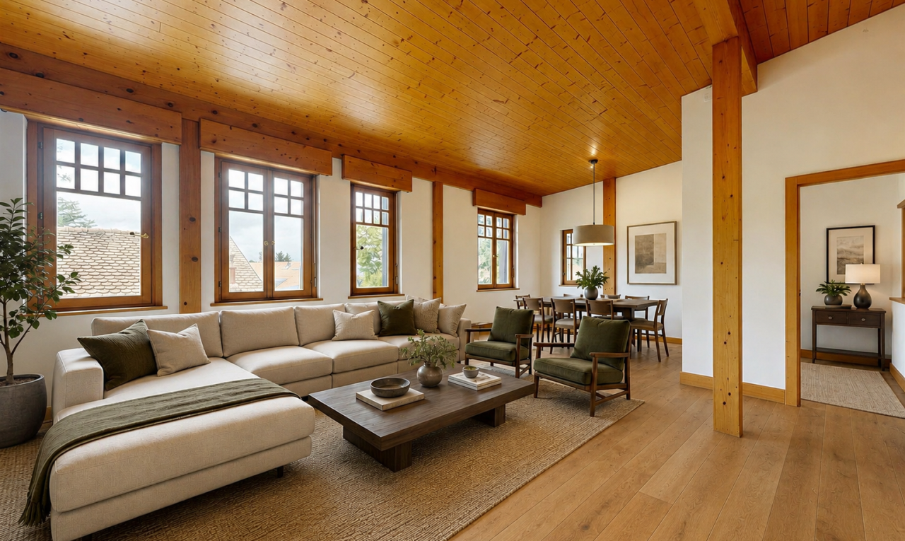 wohn- / esszimmer mit inside property, gipskartonwand, drywall, natürliches licht, und natural light