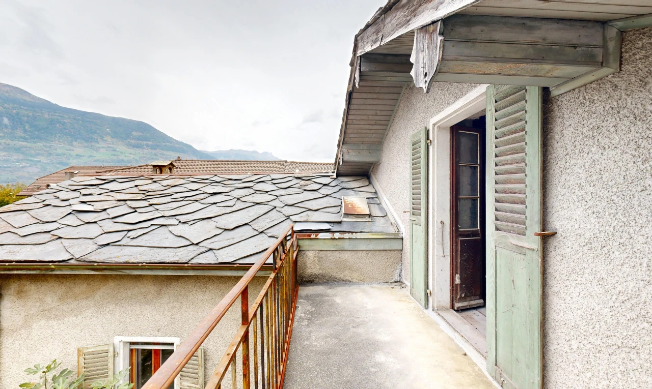 balcon avec balcon, from property, vue sur la montagne, mountain view, et overcast