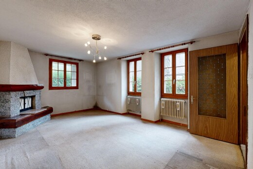 salon avec radiateur, lumière naturelle, moquette, carpet, et inside property