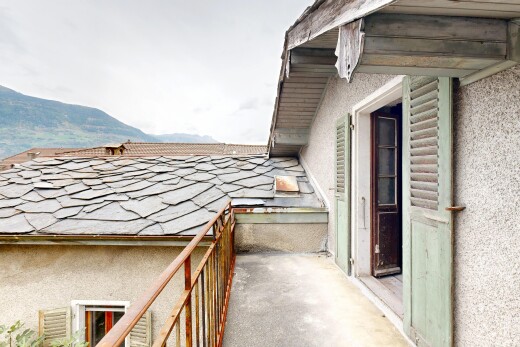 balcon avec balcon, from property, vue sur la montagne, mountain view, et overcast