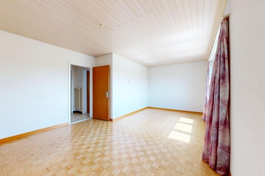 spare room with parquet floors and wooden ceiling