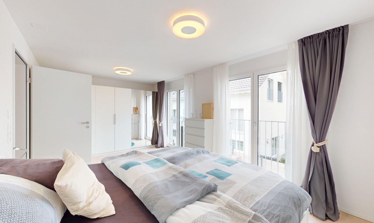chambre avec lumière naturelle, natural light, inside property, cloison sèche, et drywall