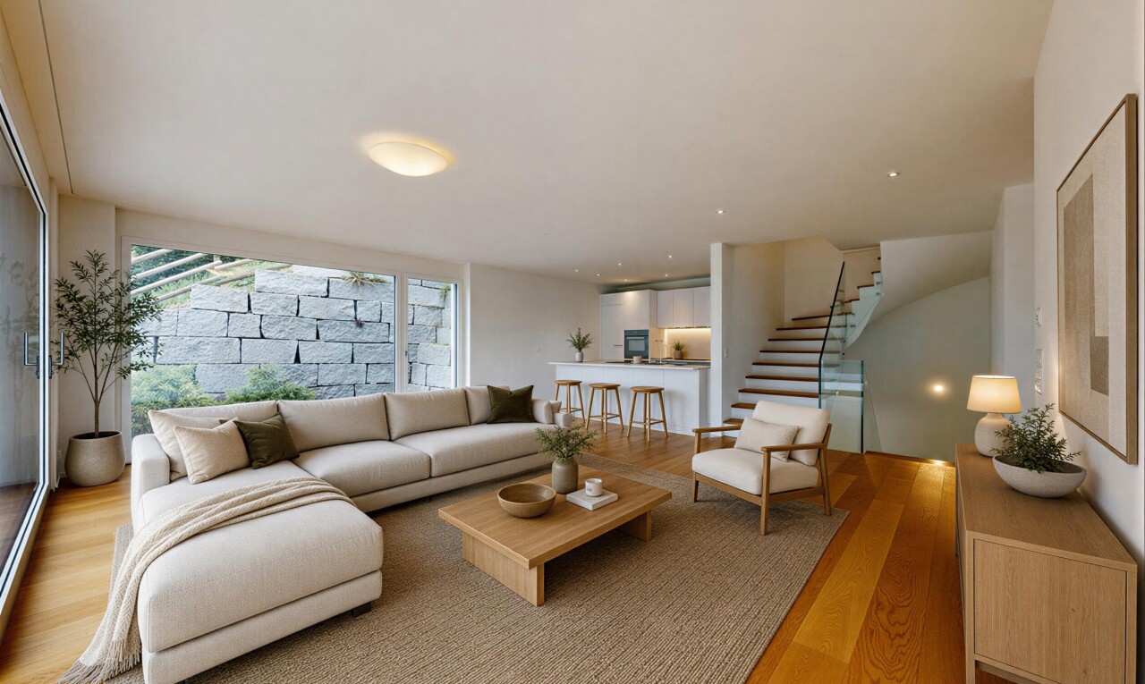 leerer raum mit treppen, drywall, gipskartonwand, inside property, und wood finish floor