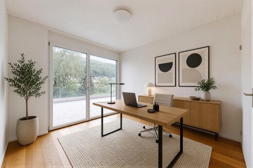 leerer raum mit inside property, drywall, gipskartonwand, wood finish floor, und holzfußboden