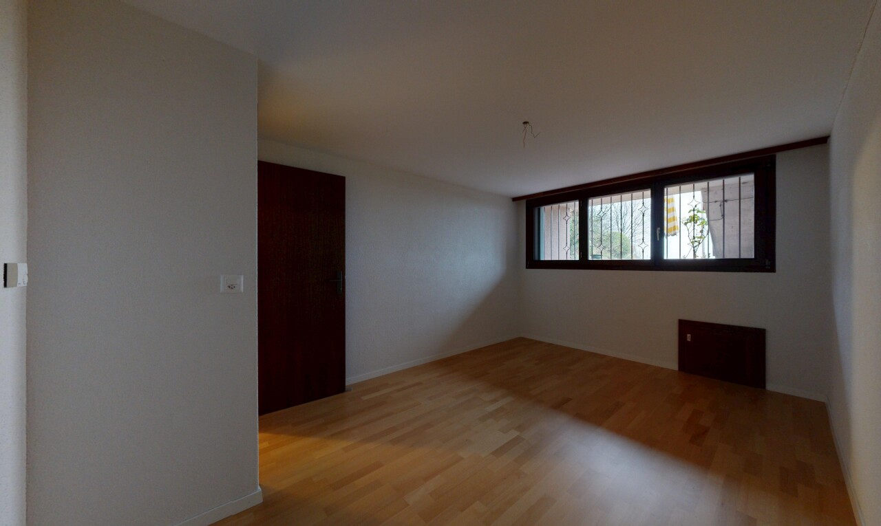 pièce vide avec lumière naturelle, natural light, sol en finition bois, wood finish floor, et cloison sèche