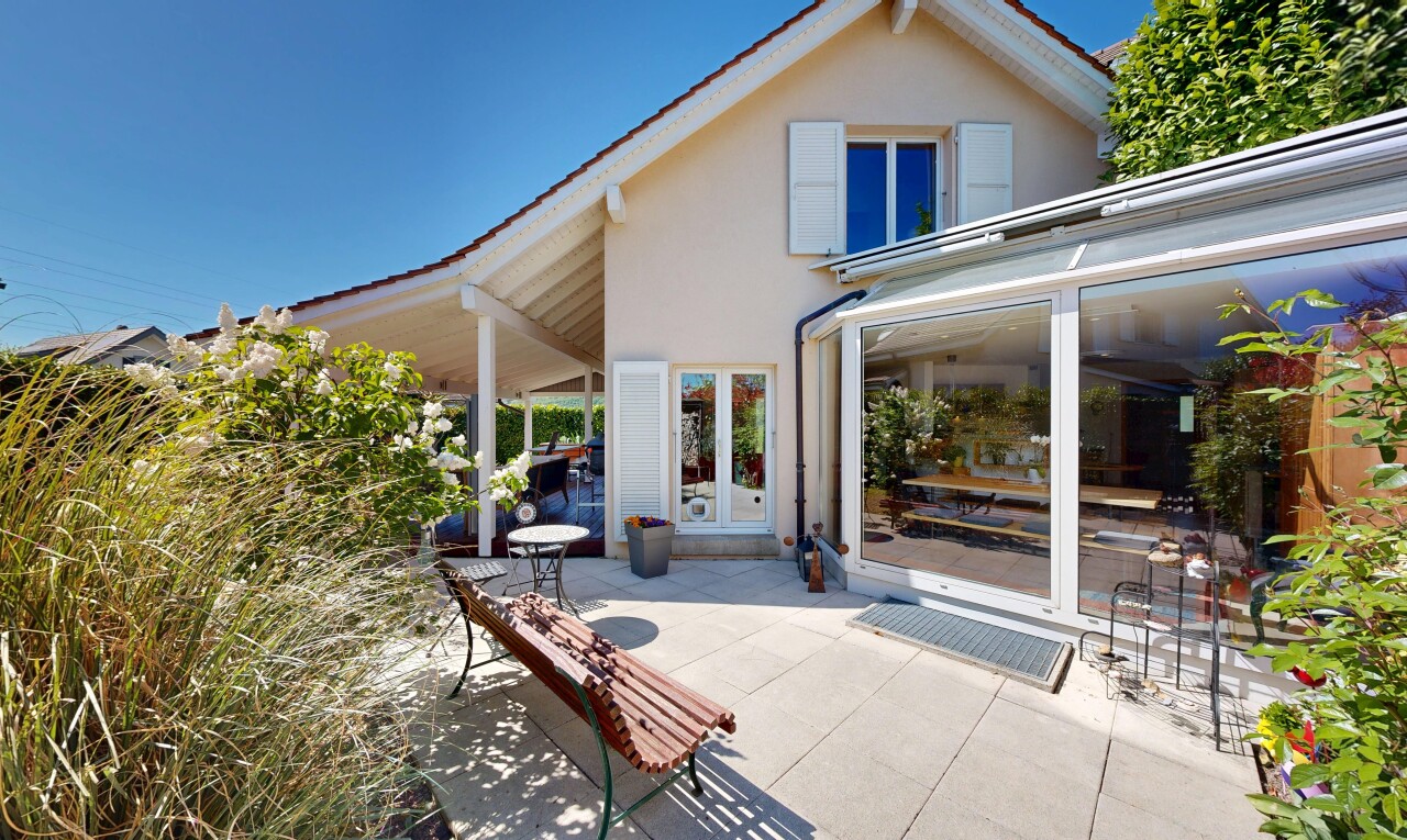 terrasse mit day time, from property, terrasse, und französische türen
