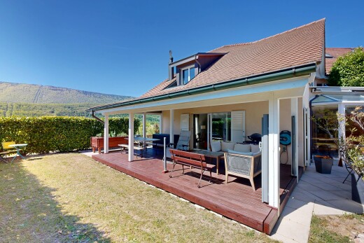 terrasse avec espace de vie extérieur, from property, day time, terrasse, et pelouse