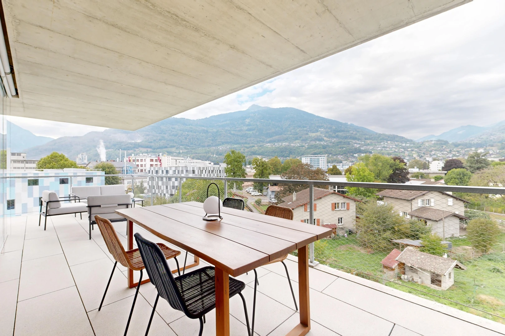 terrasse avec vue sur la montagne, mountain view, et view focus