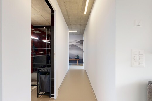 halle / korridor mit gipskartonwand, drywall, inside property, betondecke, und concrete ceiling