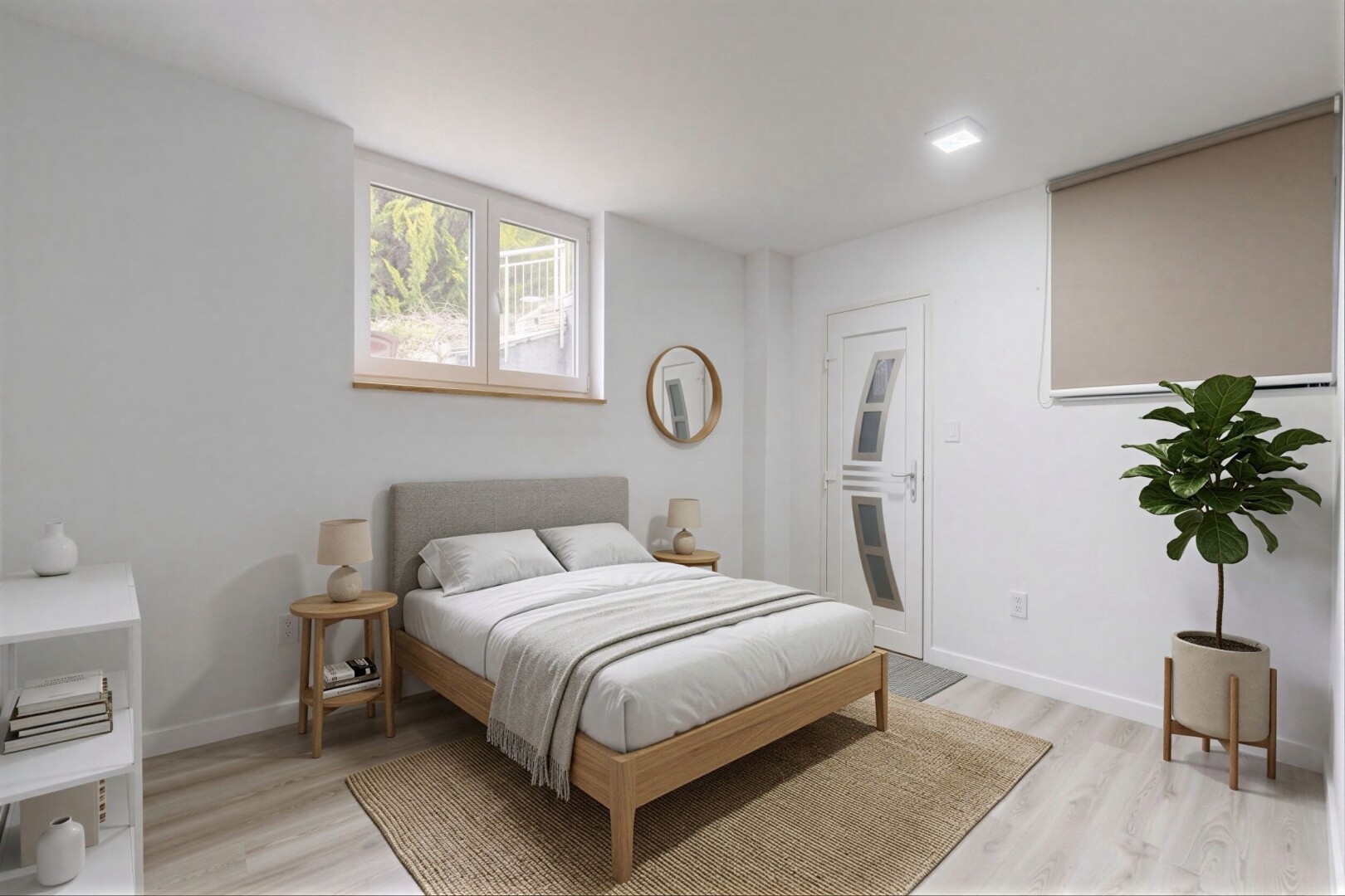 room featuring light wood-type flooring and baseboards