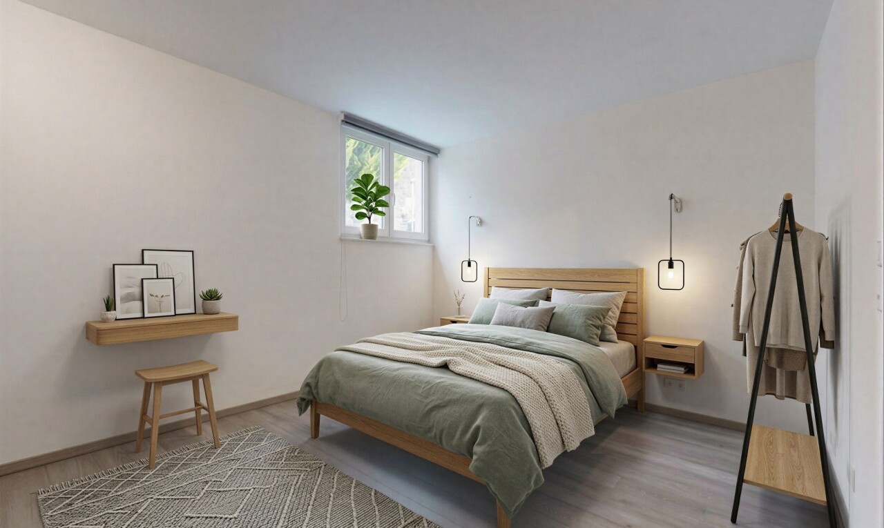 room with light wood finished floors and baseboards