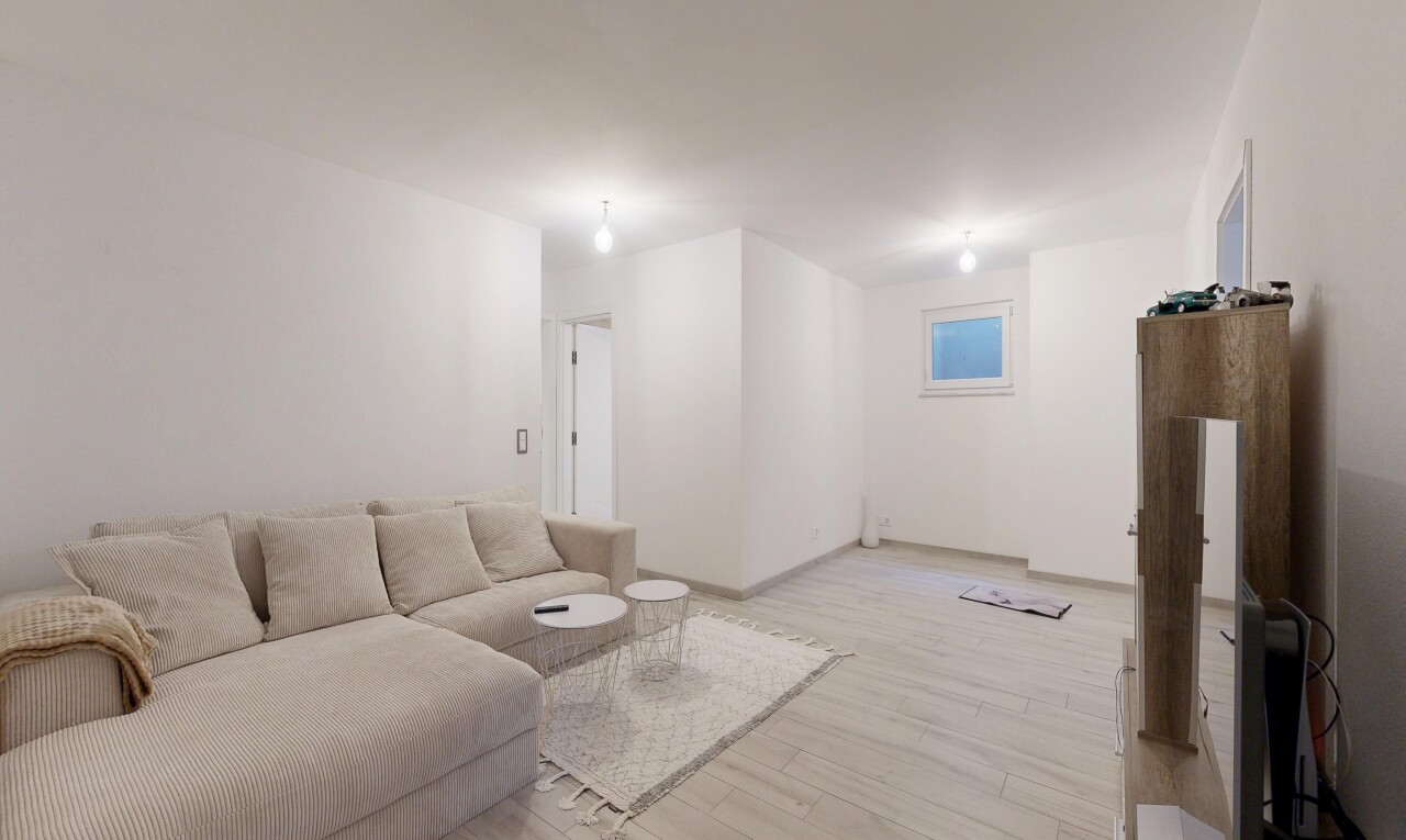 living room with light wood finished floors