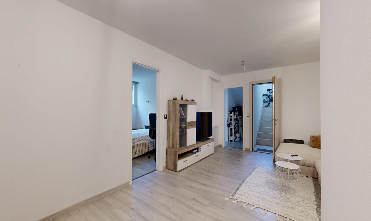 living room featuring light wood-type flooring