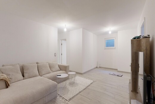 living room with light wood finished floors