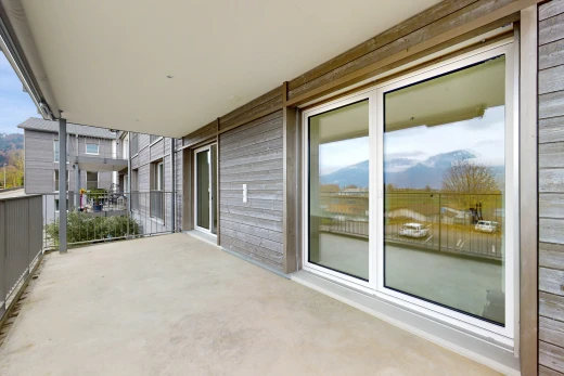 terrasse mit balkon