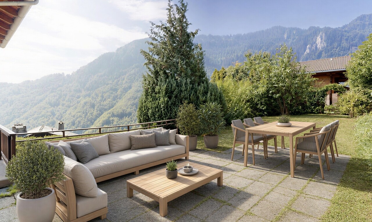 blick auf die berge mit blick auf die berge, mountain view, from property, view focus, und day time