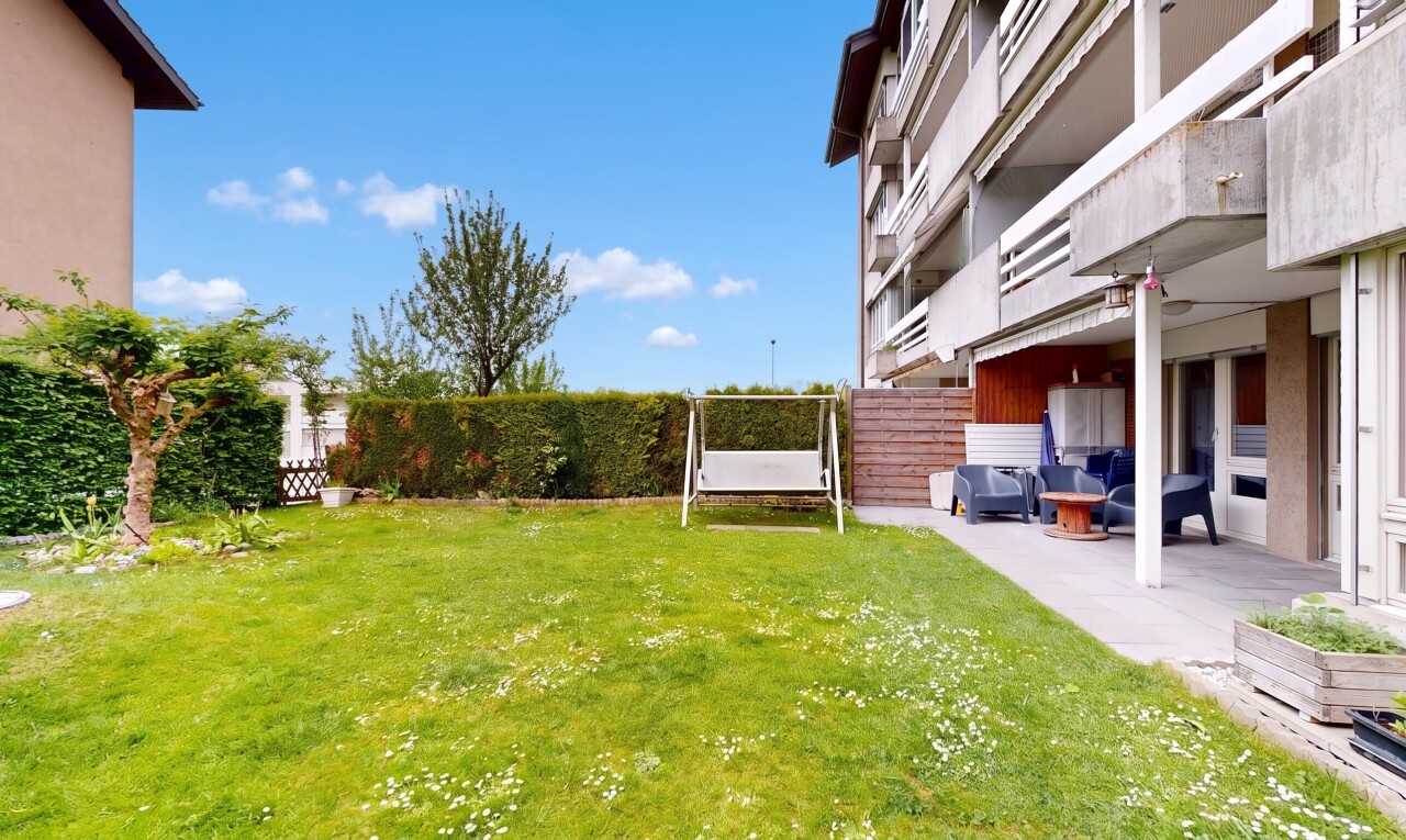 garden featuring a fenced backyard and a patio