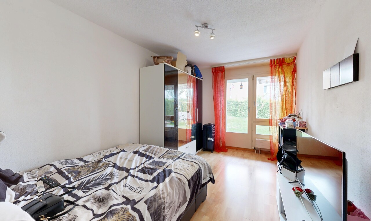 room / bedroom featuring light wood-style flooring