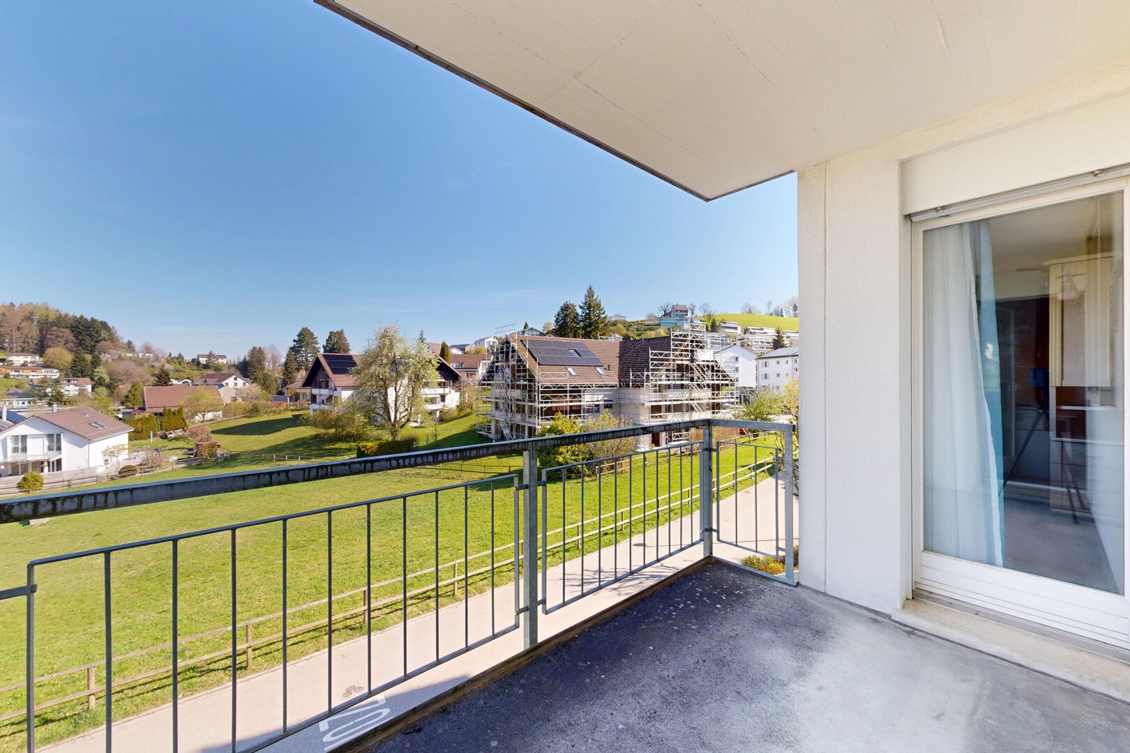 balkon mit from property, day time, balkon, residential view, und wohngebietblick