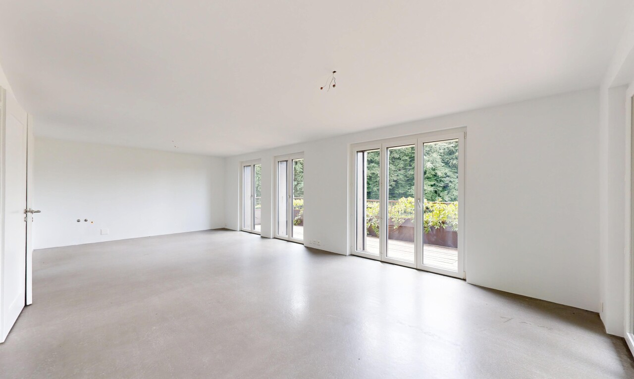 spare room featuring concrete flooring