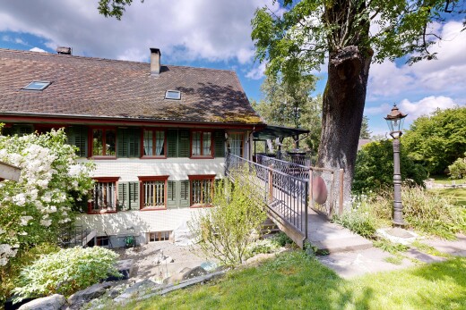 außenansicht mit property visible, schornstein, und day time