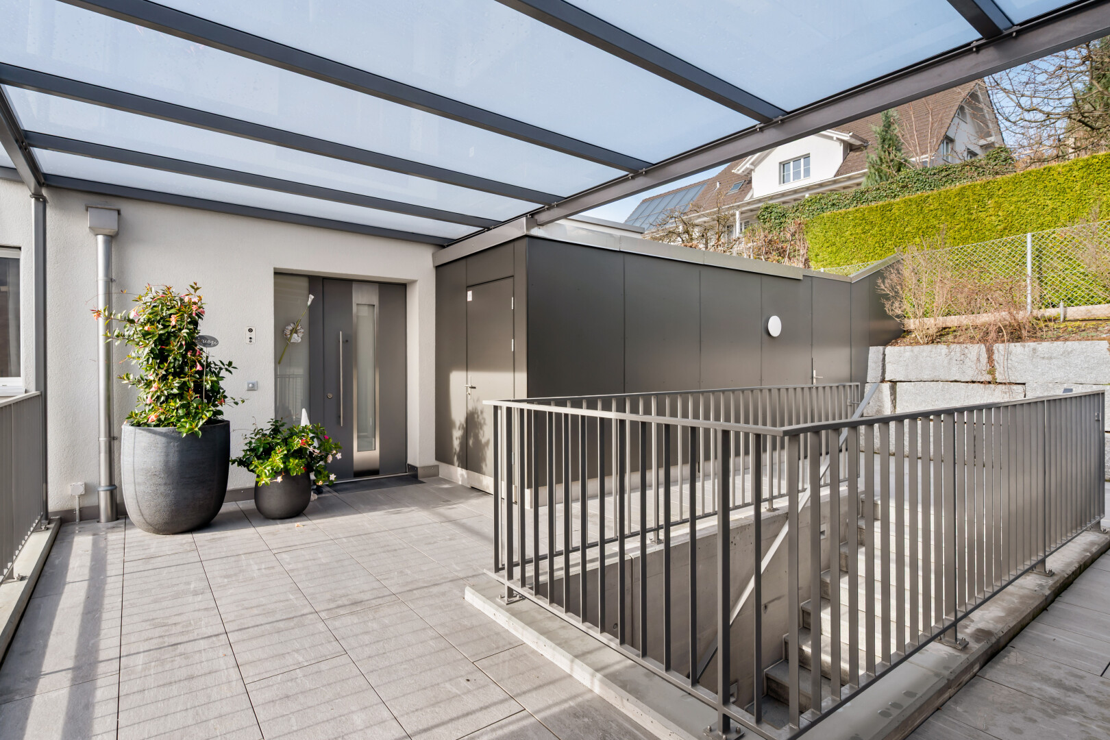 terrasse avec clôture