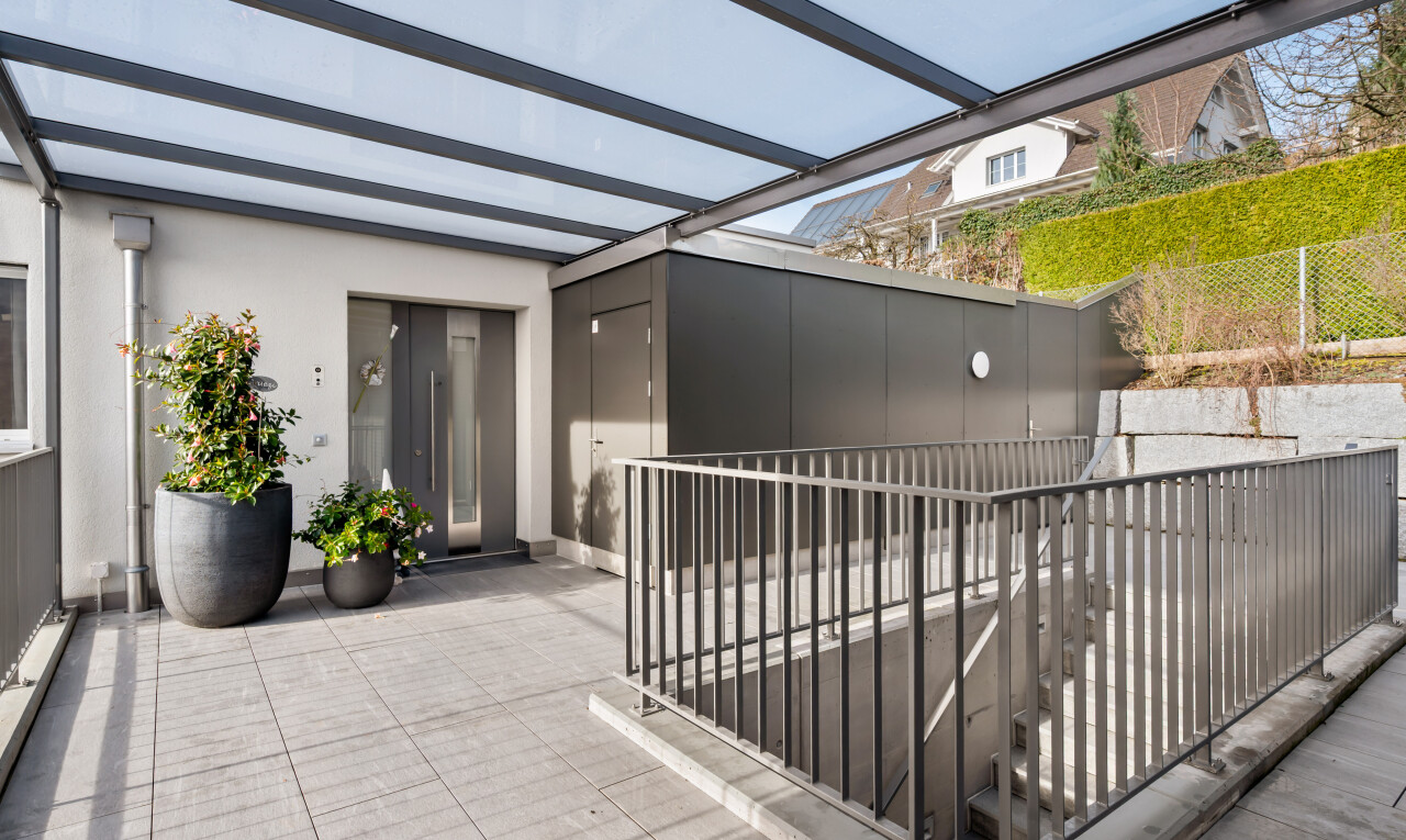terrasse avec clôture