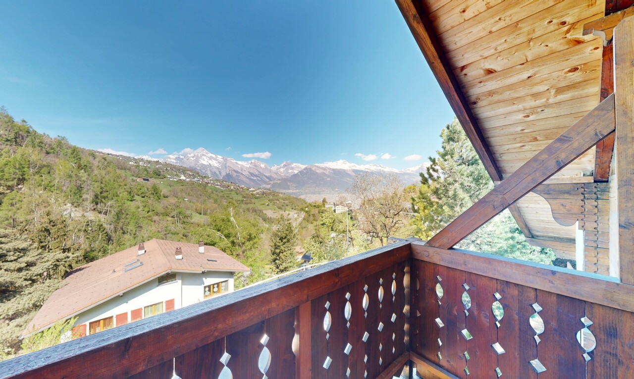 balkon mit from property, balkon, day time, mountain view, und blick auf die berge