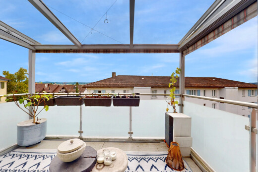 terrasse mit day time, from property, balkon, wohngebietblick, und residential view